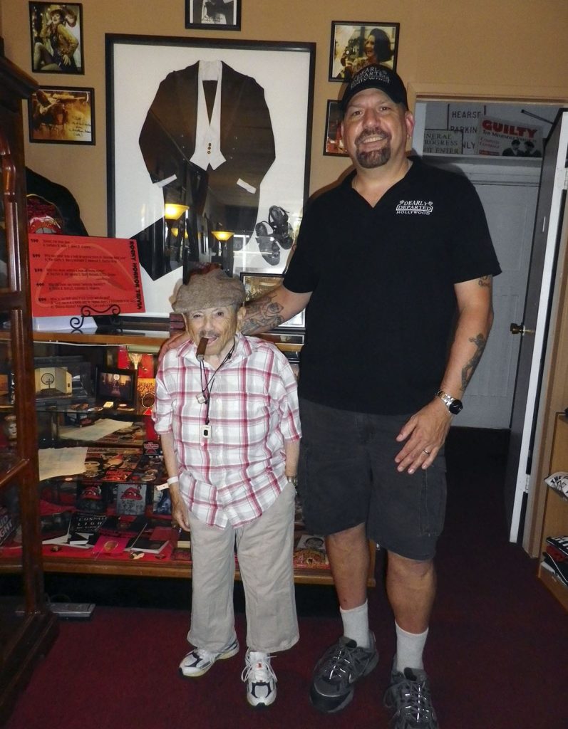 Munchkin Jerry Maren at the Dearly Departed Tours Museum with Scott Michaels